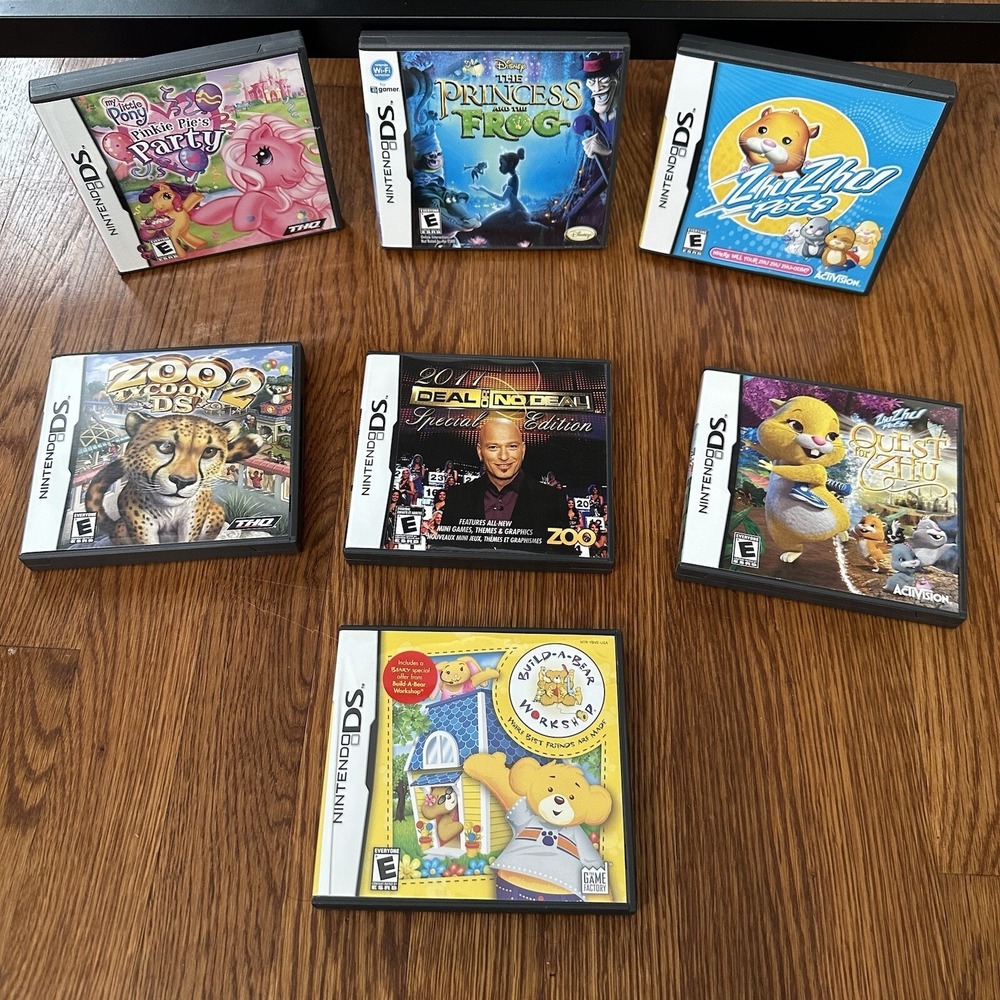 Nintendo DS (7) Game Bundle! Kids Family Games Rated E